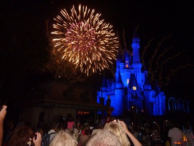 מופע זיקוקים ב- Magic Kingdom