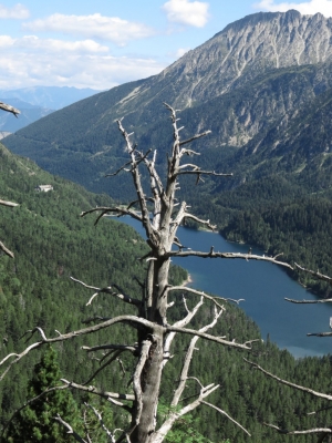 אגם Sant Maurici מנקודת התצפית היפה Mirador de l-Estany