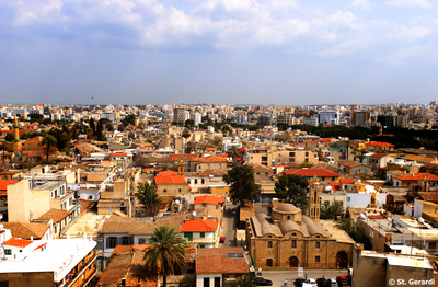 מבט מלמעלה על ניקוסיה. צילום: לשכת התיירות של קפריסין