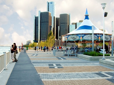 אזור ריברפרונט צילום: Detroit Metro Convention & Visitors Bureau
