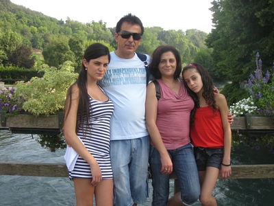 הגשר על הנהר Mincio בעיירה Borghetto