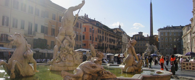 תמונה ראשית עבור: פיאצה נבונה (Piazza Navona) - הכיכר הגדולה של רומא