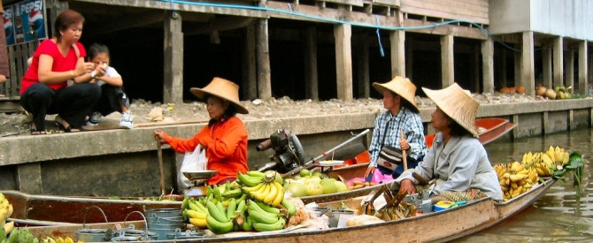 תאילנדהשוק הצף סמוך לבנגקוק Bangkok 