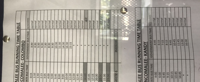 תחבורה ציבורית ומוניות בטרינקומלי
